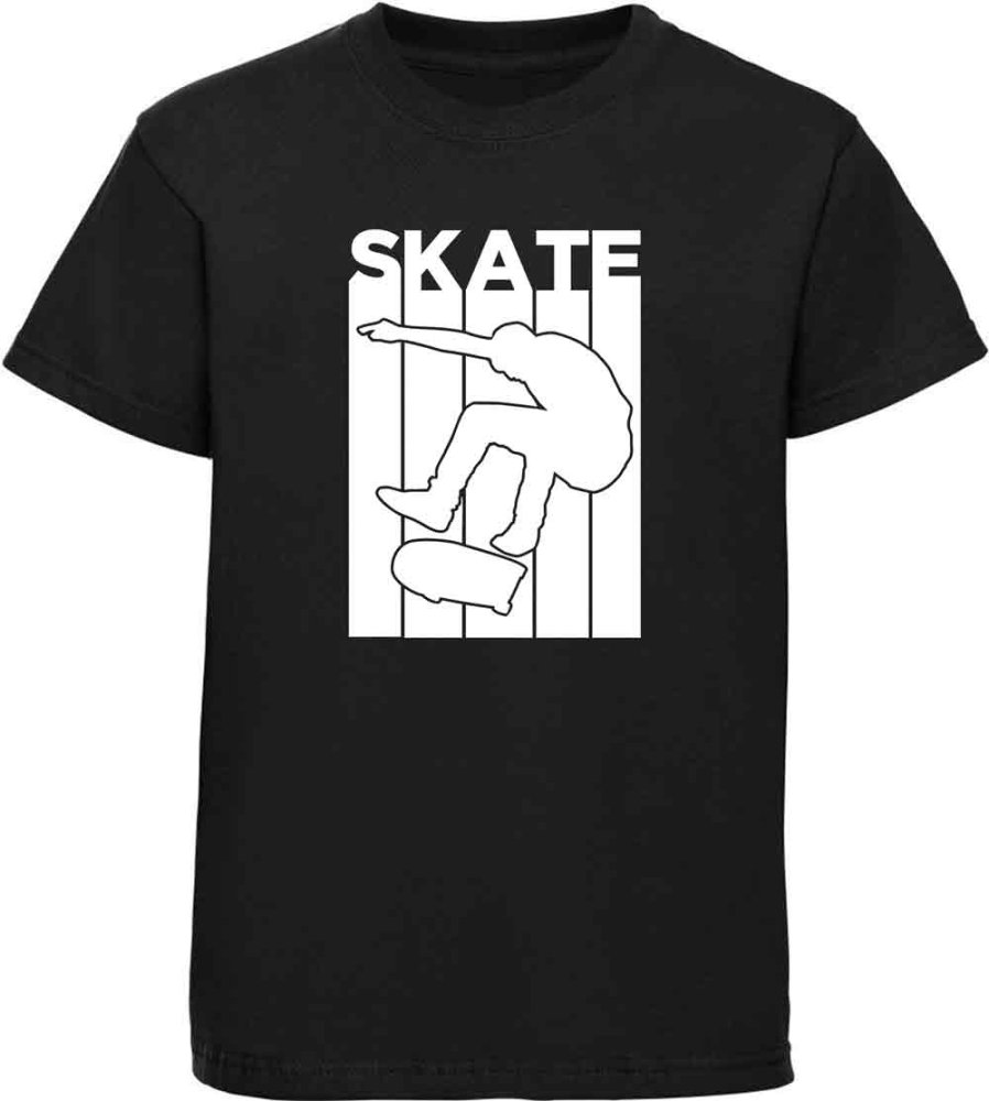 Printed Kids T-Shirt Jumping Skater Silhouette